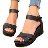 Wedge-heel Sandals for Women Round Head Clasp Heel Sandals for Women Breathable Sandals for Women