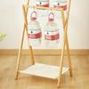 Floor Folding Clothes Hanger Bathroom Hanger Towel Rack Home Multifunction Practical Simple Moistureproof Coat Storage Shelves