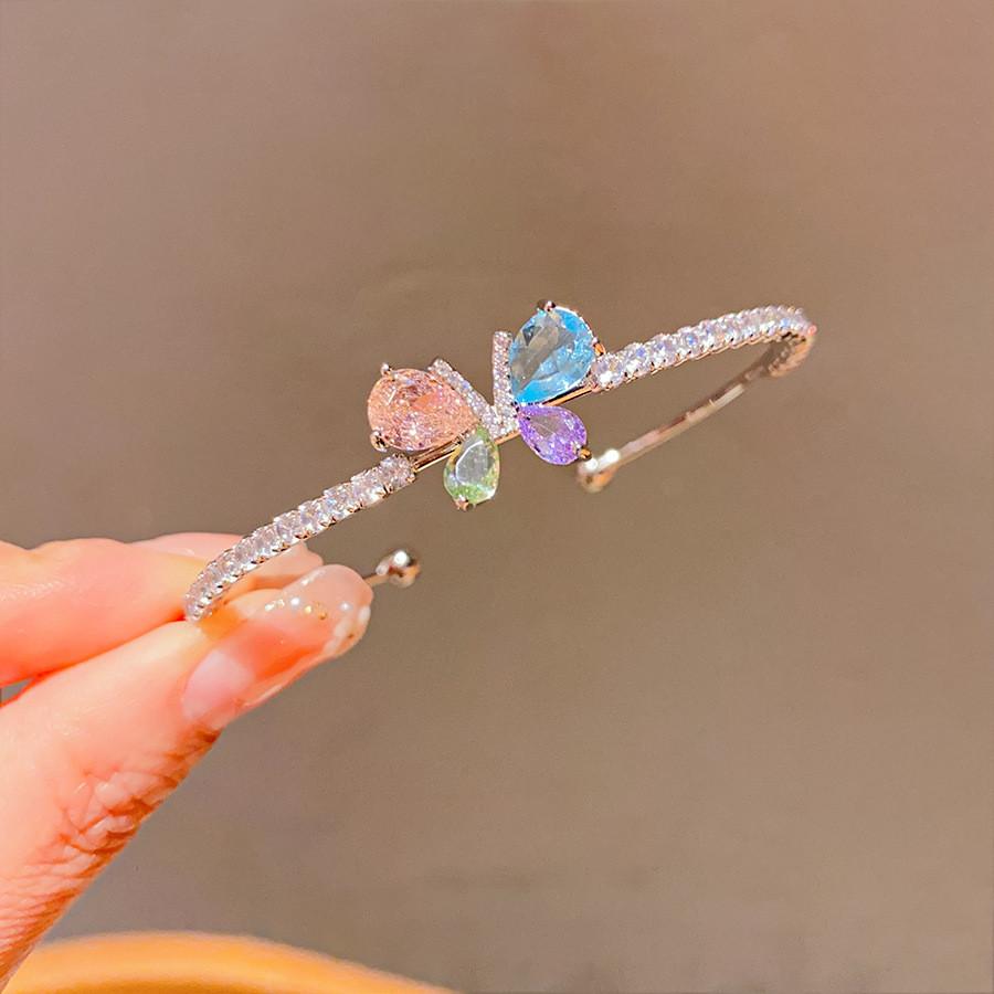 Animal Butterfly Fashion Bracelet With Zircon Stones For Womens Jewelry Accessory