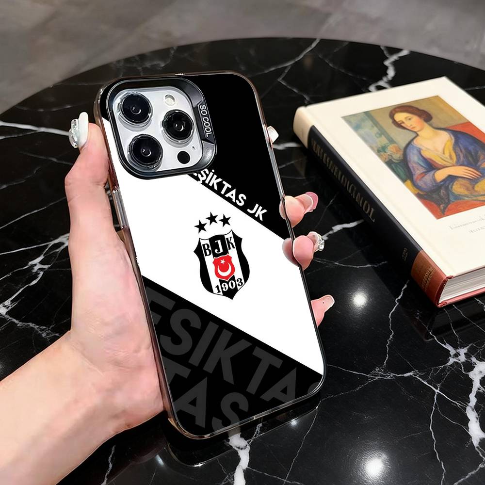 

B-Besiktas B-BJK Logo Phone Case For iPhone 17,16,15,14,13,12,11 Plus,Pro Max,XS,Colorful Silver Phone case Funda Cover iPhone11PROMAX