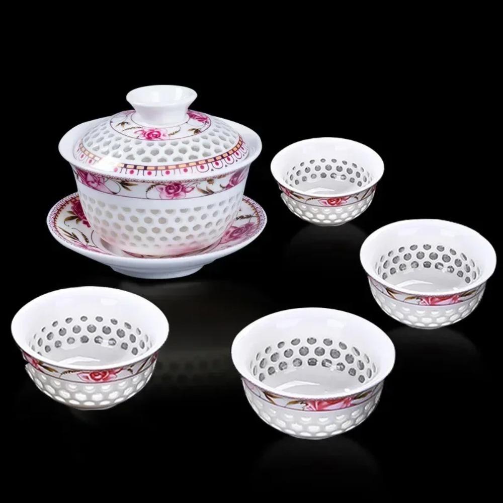 

Традиционные китайские чайные наборы Керамический гайвань, чайная чашка, набор, принадлежности для чайной церемонии, настраиваемый чайный заварник, посуда ручной работы, подарки