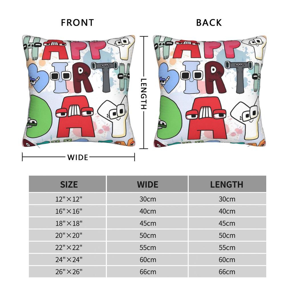 Alphabets English Cartoon Lores Pillowcase Polyester Cushion Cover Decor Villain Letters Pillow Case Cover Home Dropshipping