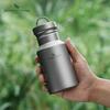 Ultra-Light Pure Titanium Water Bottle - Large Capacity, Wide Mouth, with Handle for Camping & Sports