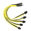 2Pcs S7 S9 To 5X PCI-E PCIe 6Pin GPU Graphics Card Splitter Power Cable Adapter