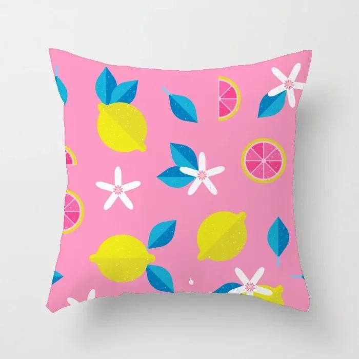 Luxury Home Decor Office Seat Cushion Cover Creative Cartoon Watermelon Banana Print Fashion Pillow Cover