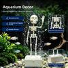 Ornamento per Acquario Luminescente al Buio Articolazioni Mobili Scheletro Luminoso Danzante Decorazione per la Casa