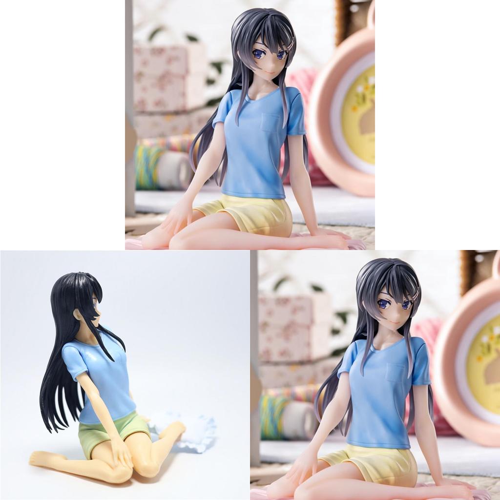 Rascal Does Not Dream Of A Dear Friend Pvc Anime Girl Sleepwear Figurine With Pillow Collectible Gift For Fans
