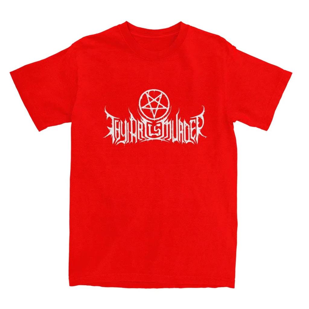 Humor Thy Art Is Murder Logo T-Shirts Men Women's O Neck Cotton Vintage Deathcore Band Short Sleeve Tees Birthday Gift Clothing
