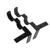 2Pcs Double Curtain Rod Bracket Steel 20lb Load Bearing Easy Assembly Curtain Rod Hooks for Home