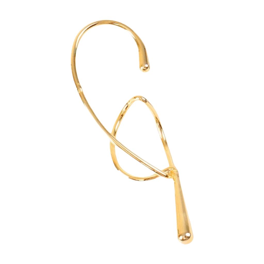 1Pc Fashion Geometric Ear Cuff for Women Exaggerated Metal Twist Line Without Piercing Jewelry Gifts Casual Wear