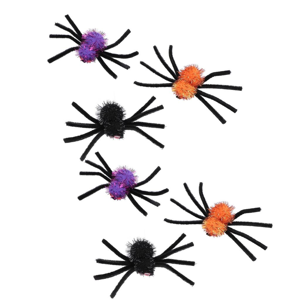 6pcs Spider Hair Clips Party Decoration Hairpins Props Funny Spider Clip Hair Accessories for Festiv