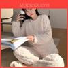 Women Pajama Set For Women With Thick Warmth And Solid Color For Home And Lounge Use