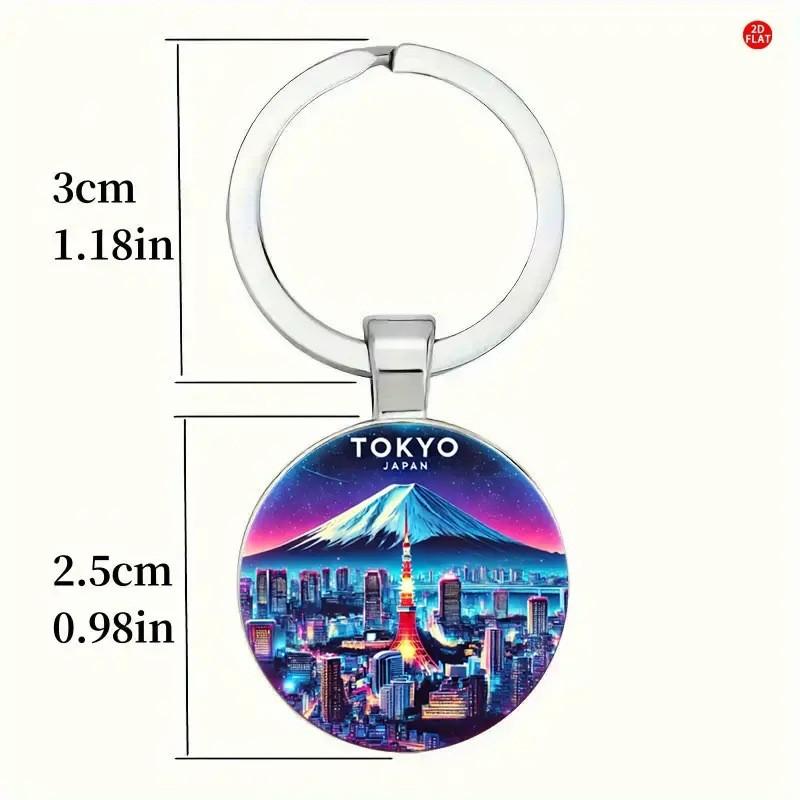 Fuji Tokyo Mountain Jewelry Keyring Pendant For Occasion Gifts Celebration