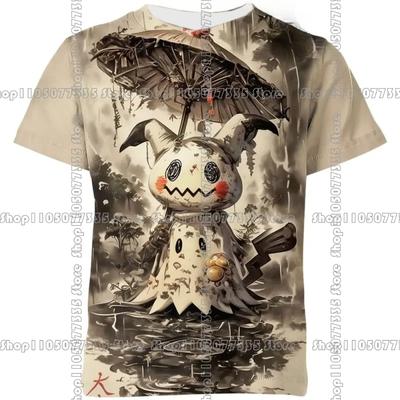 Mimikyu Black Shadow Shirt, Pokmon Shirt, Anime 3D Print Quick Dry Quality Male/female Adult Kids Top Base Short Sleeve T-shirt