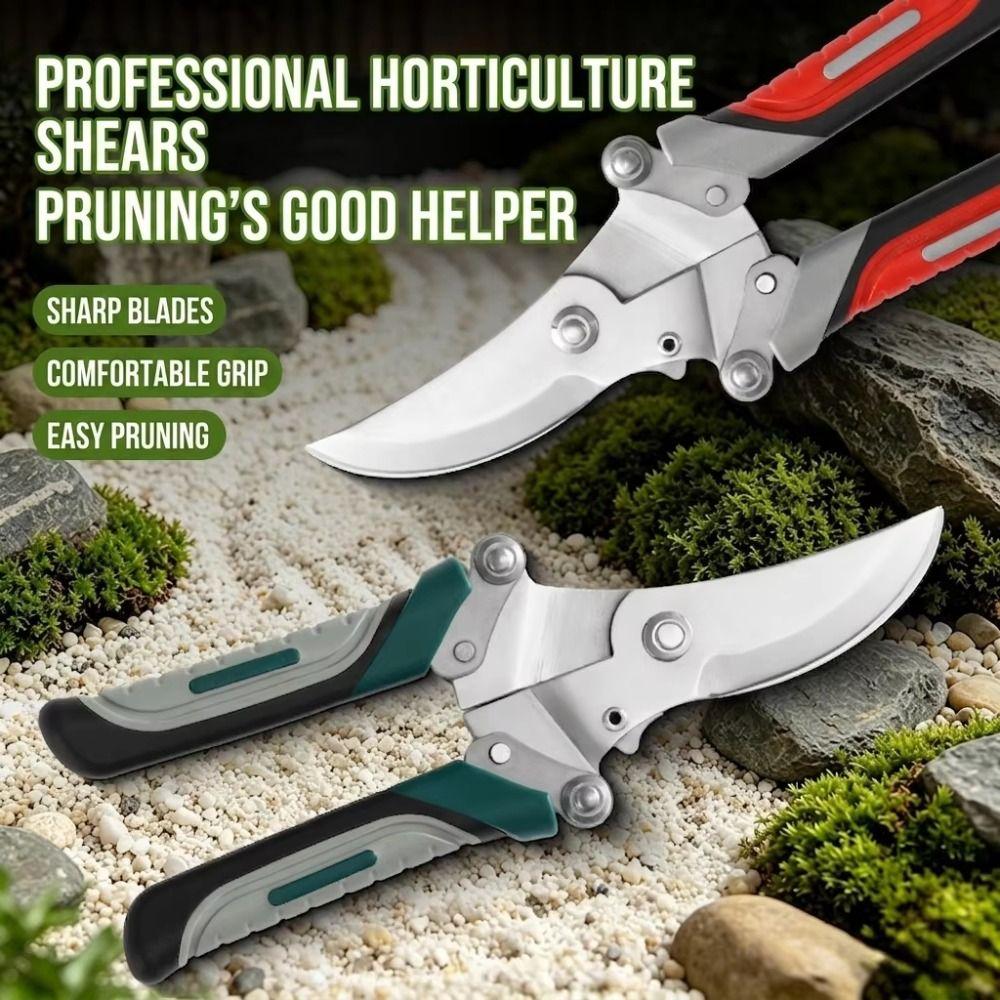Non-Slip Handle Garden Scissors Stainless Steel Branch Pruner Pruning Shears Tree Branch Pruning