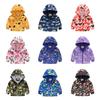 Toddler Kids Cartoon Print Hooded Jacket Boys Girls Lightweight Windproof Zip Up Casual Outerwear Coat