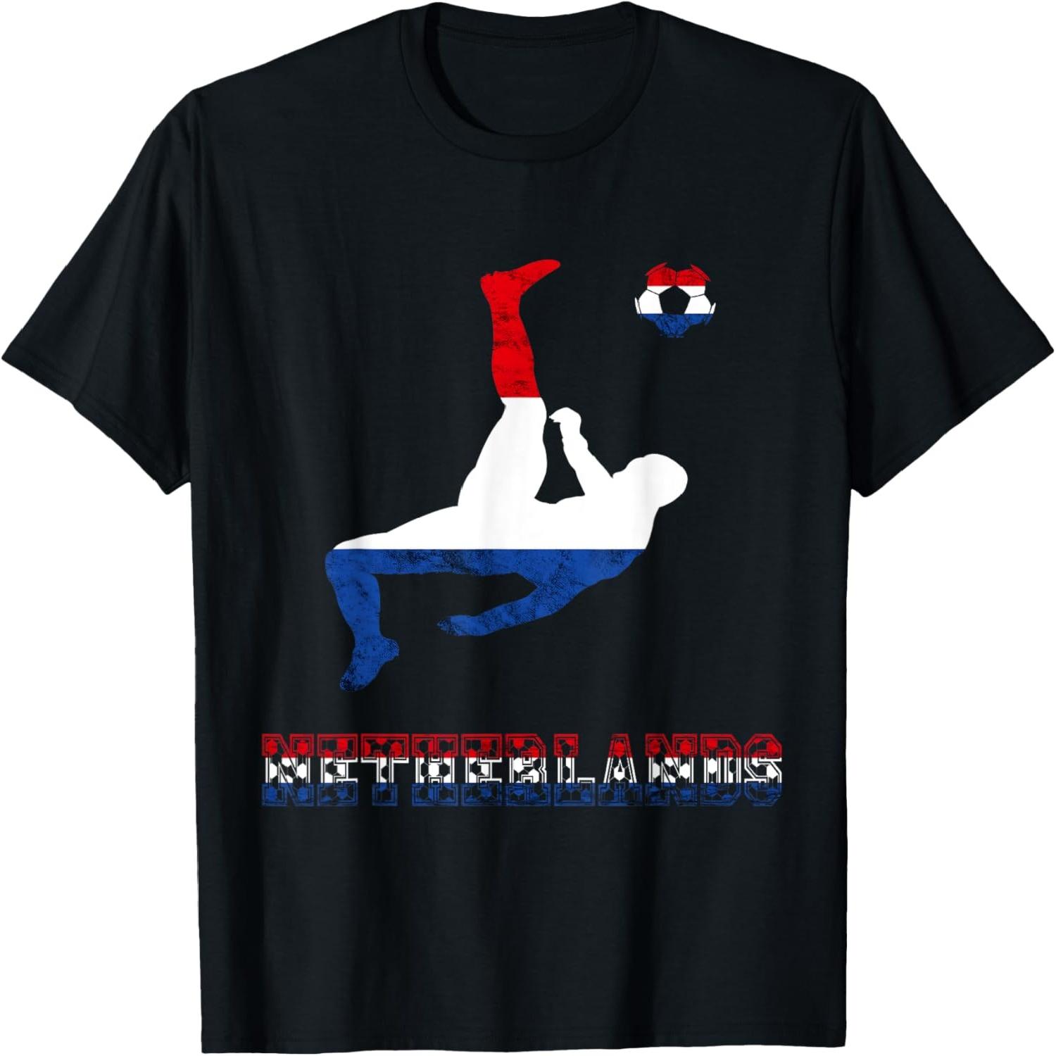 Holland Netherlands Soccer Player Dutch Flag Netherlands T-Shirt S разноцветный