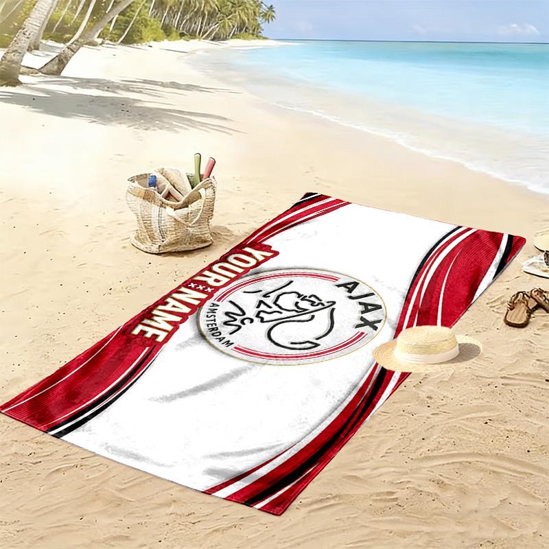 AFC Ajax Print Beach Towel, Large Soft Quick Dry Towel for Beach Camping Swimming