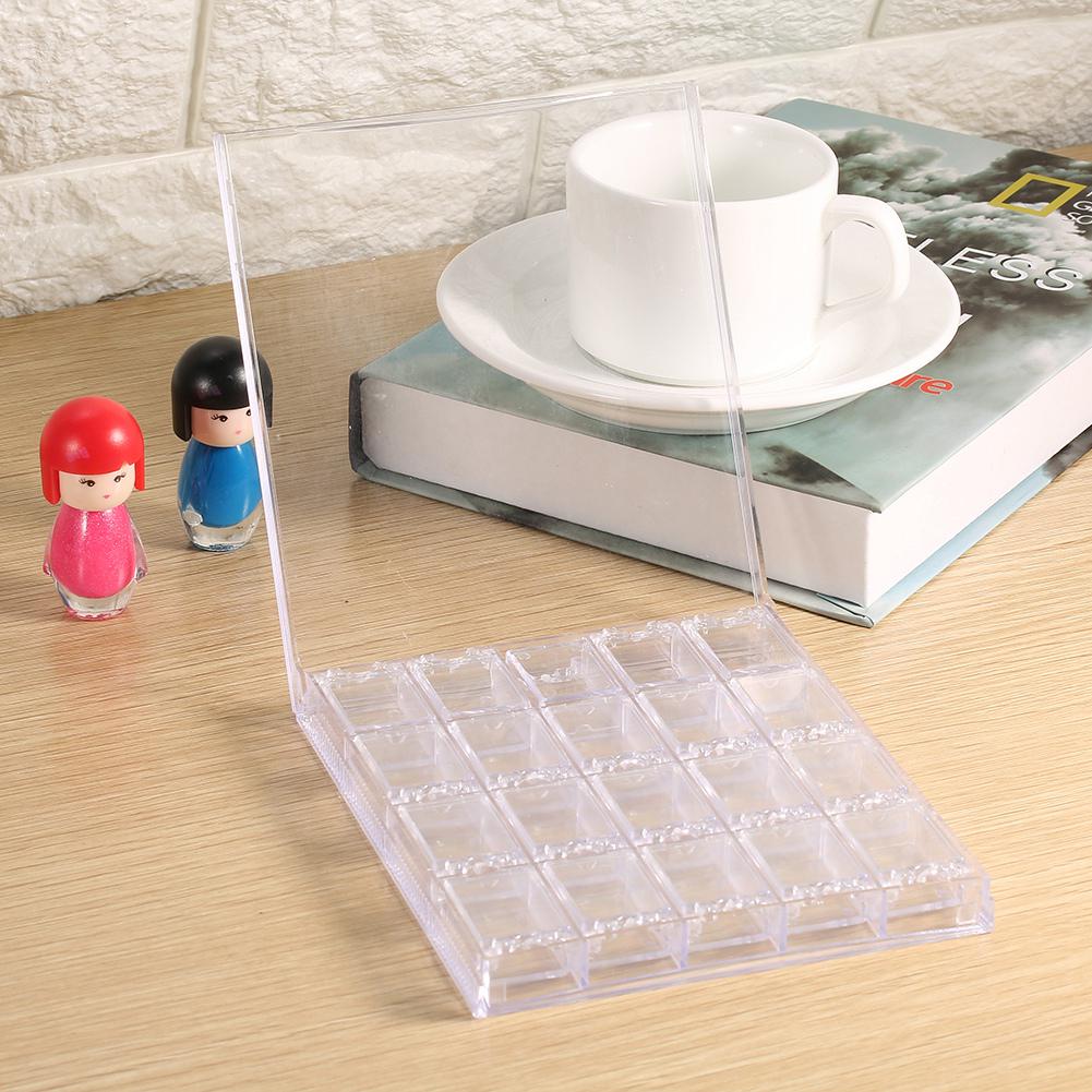 20 Grids Transparent Acrylic Nail Art Decorations Storage Box Rhinestone Beads Container Case