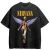 Nirvana band rock uomo Cotone Retro Lavato T-shirt Album In Utero uomo Donna Oversize Y2K Ristretta T-shirt Casual Larga streetwear