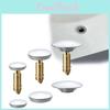 Elegant Silver Finish Brass Sink Stopper Replacement Set With Two Push Top Sizes