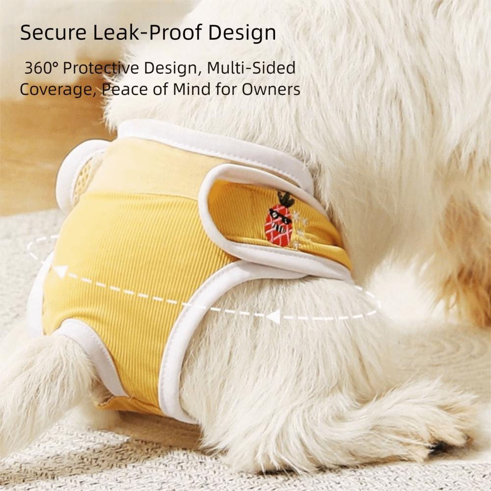 Embroidery Dog Diapers Fruit Print Pet Menstrual Panties Dog Shorts Underwear Menstrual Period