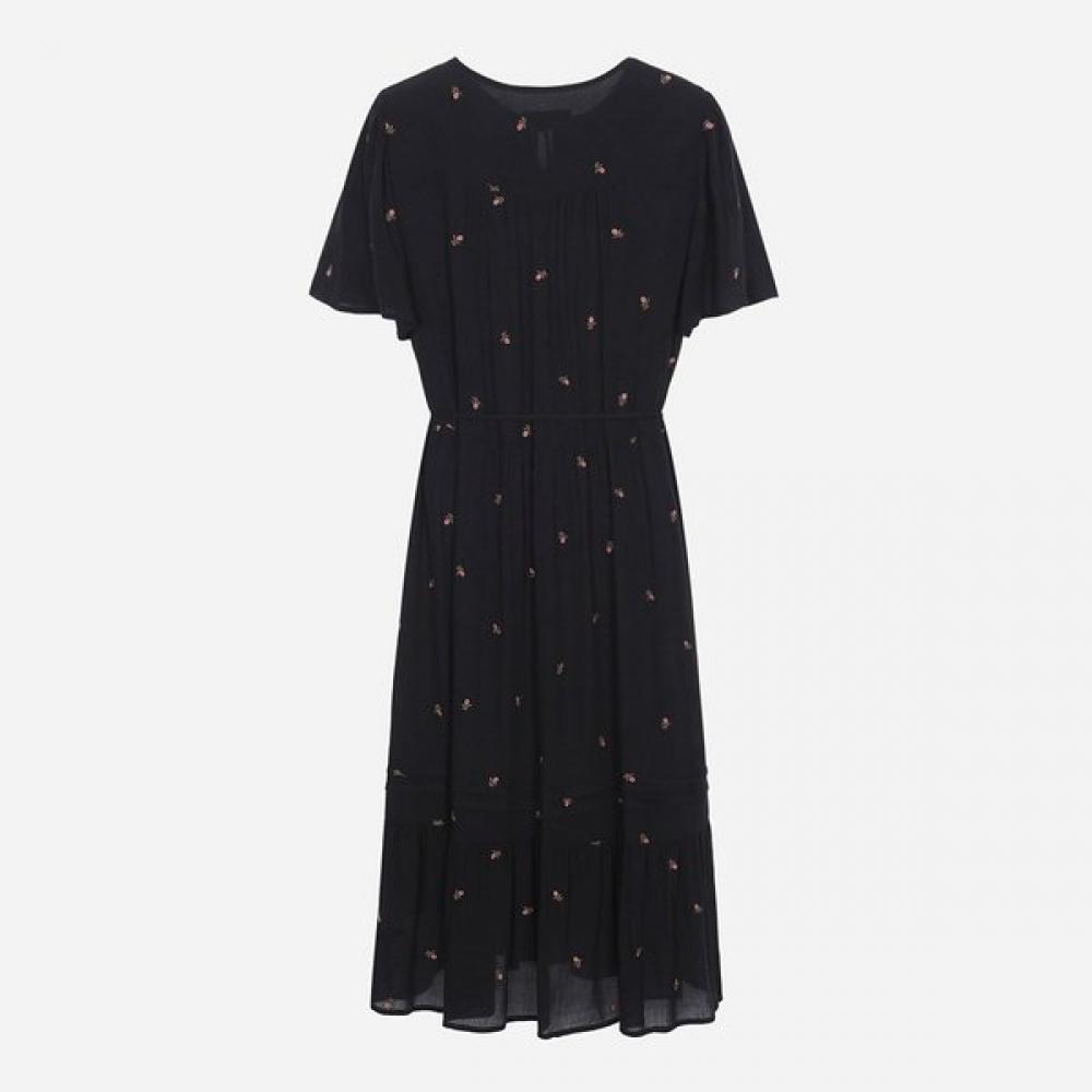 Thursday Island Rayon Flower Embroidery Dress  T256mop142w 