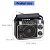511BT FM Vintage Radio Bluetooth-compatible Speaker Lightweight Portable Radio with  Easy Tuning Knob Miusic Enhancement
