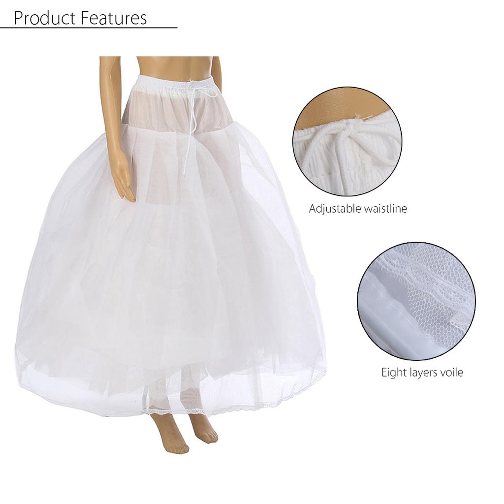 Newly Bridal Petticoat 4/8 Layer Elastic Waist Skirts Dancing Underskirt No Hoop Newly Bridal Petticoat 4/8 Layer Elastic Waist Skirts Dancing Underskirt No Hoop