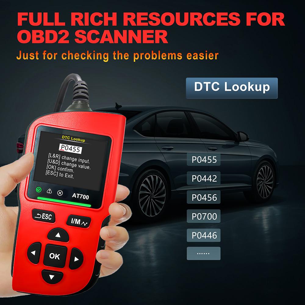 AT700  Car Automotive OBD2 Diagnose Scanner Code Reader Professional Engine Fault Code Reader Scanner For OBD II Protocol Car
