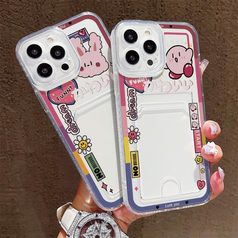 Card Slot Holder Silicone Wallet Pocket Case For iPhone 17 Air 16 14 Pro Max Xiaomi Redmi Note 13 12 14 Pro Honor X6A X6B X8A Cover Clear Phone Bumper
