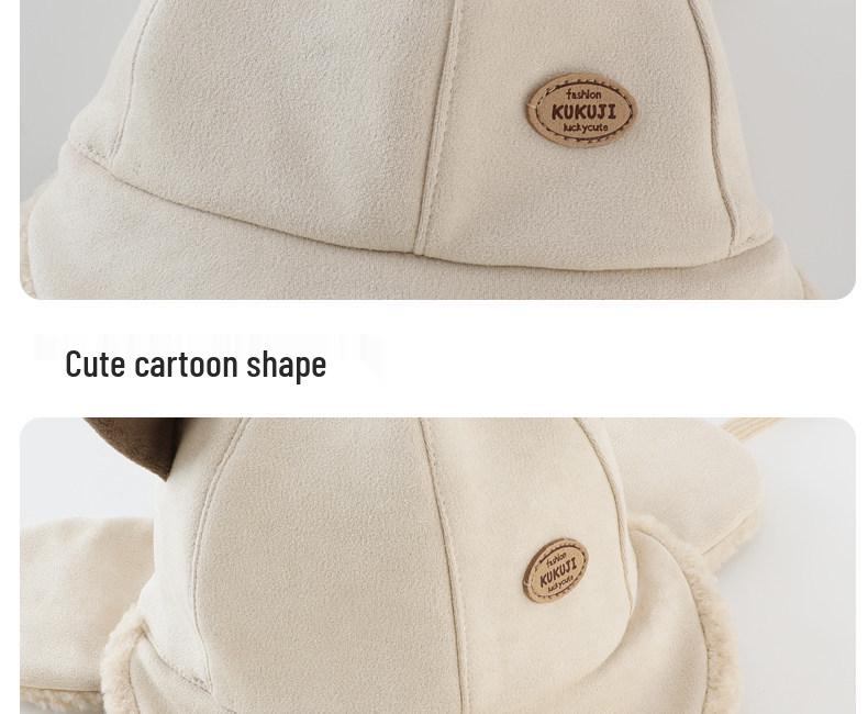 Chłopięca Czapka z Ochroną Uszu w Koreańskim Stylu, Wyściełana Fleece – Ciepła, Wiatroszczelna Czapka Baseballówka z Daszkiem na Jesień/Zimę