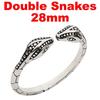 Stainless Steel Snake-Shaped Penis Cock Ring Delayed Ejaculation Erection Ring Semen Locking Rings Glans Massage Sex Toy for Men