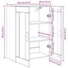 Wall Mounted Cabinet Black Oak Effect 69.5 X 34 X 90 Cm