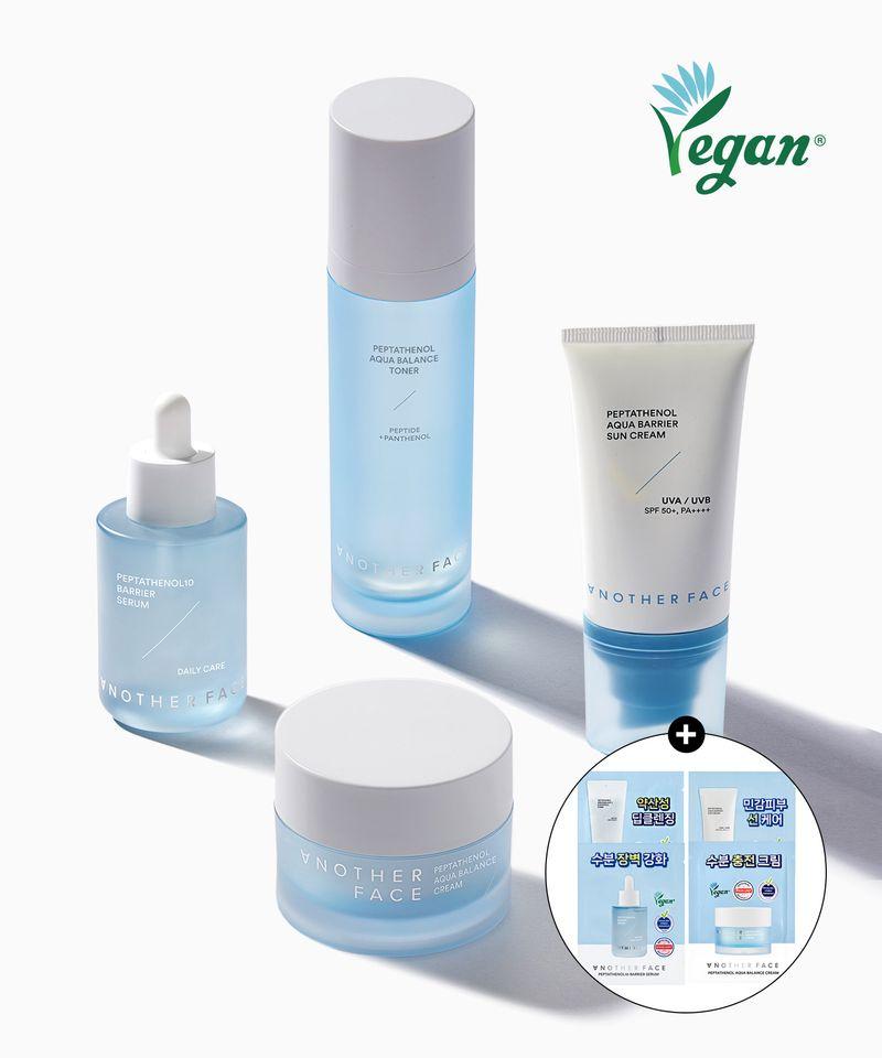 [4-Piece Set] Peptatenol Serum 40ml + Toner 120ml + Cream 50ml + Sunscreen 50ml (+ Free Sample Kit)
