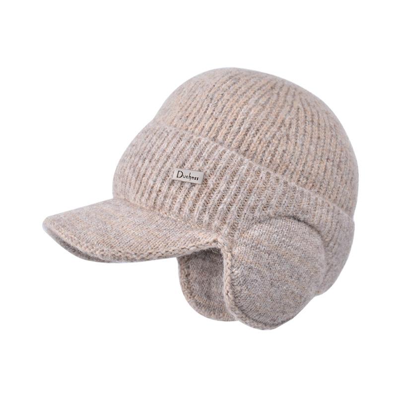 

Зимняя защита ушей утиный язык сумка голова шляпа мужская защита от холода теплая вязаная бейсболка для улицы езда плюшевая шерстяная шапка