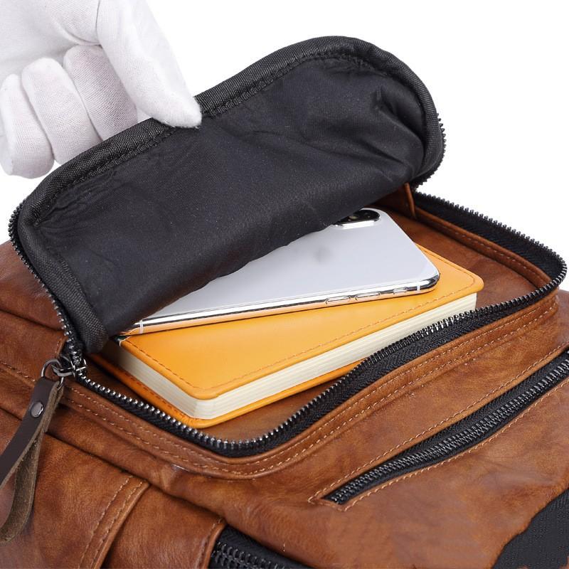 Women's Backpack Multifunctional and Fashionable, Paired with Genuine Leather Shoulder Bag, Diagonally Crossed, Hand-held, Retro Single Shoulder