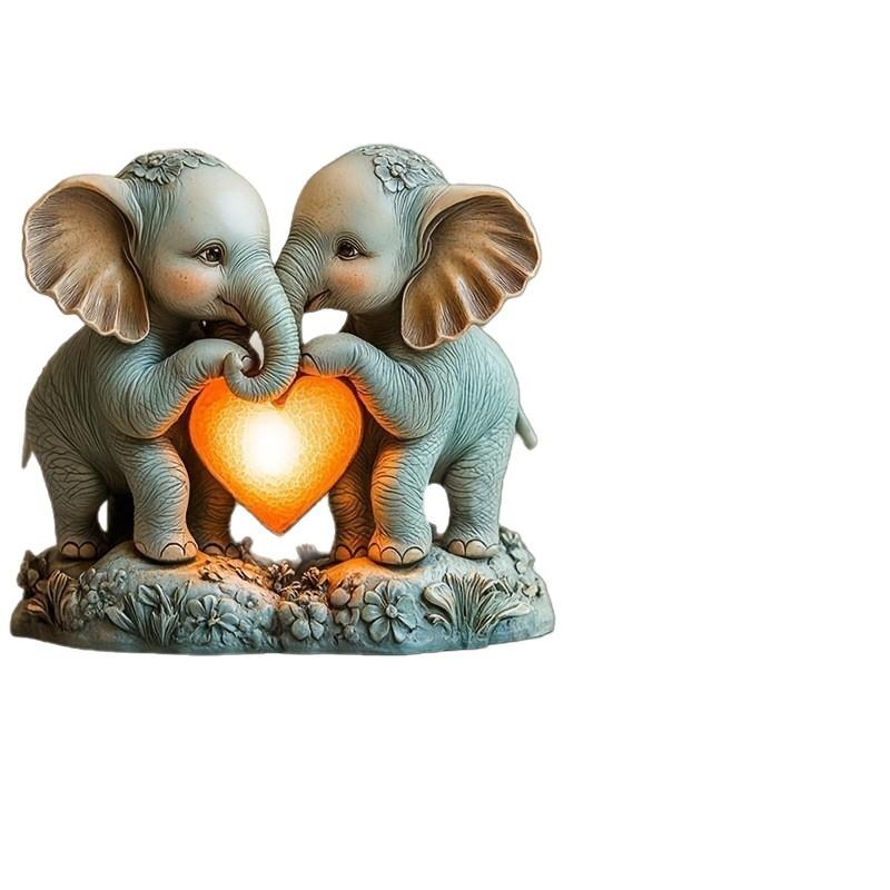 1 Piece of Elephant and Heart-shaped Home Decoration Ornament, Suitable for Living Room Decoration. It's a Gift for Family