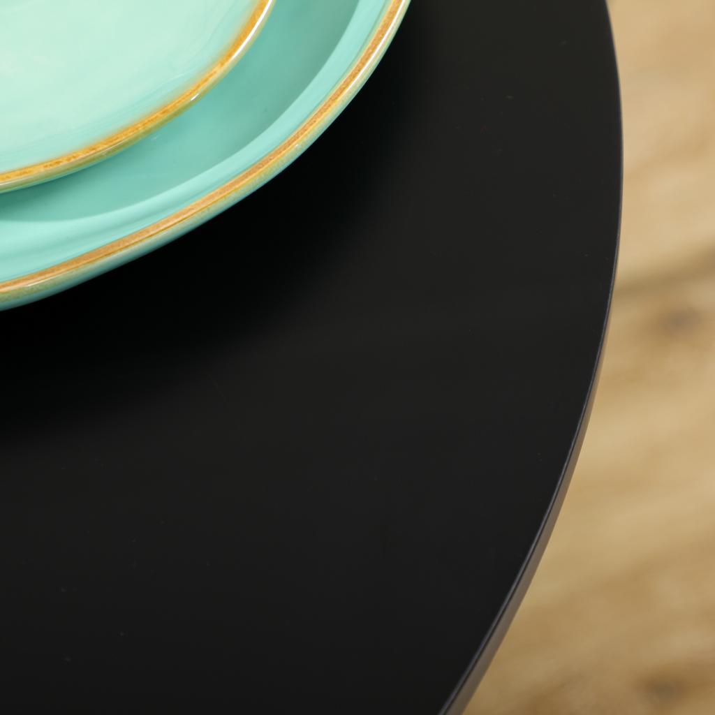 Mesa de Comedor Minimalista para Dos Personas 75H x diámetro 70cm - Negra