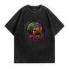 Mens All The People Imagine Living Life In Peace Hippie Tie Dye T Shirt White Small Vintage Washed Slightly Homme Unisex