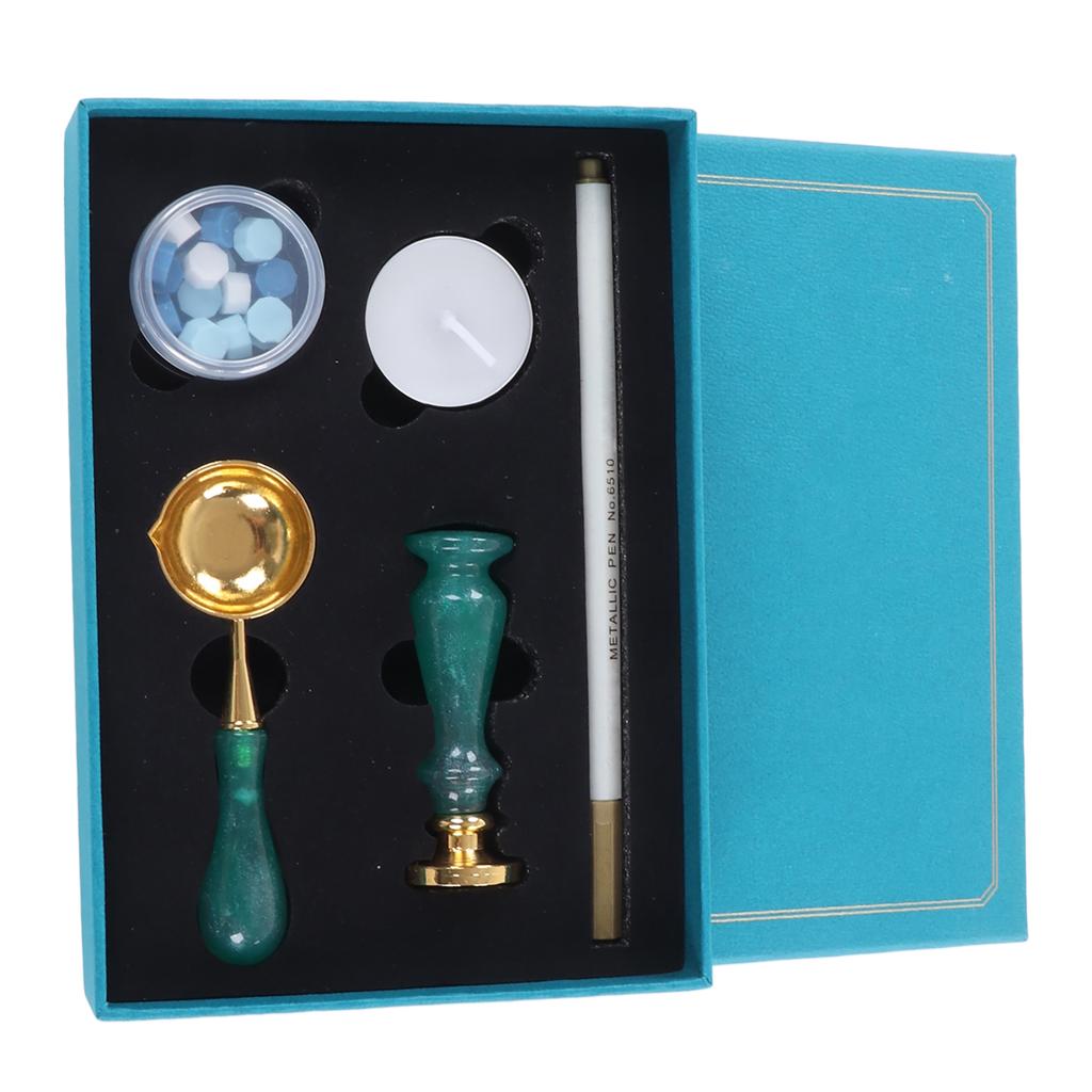 Wax Sealing Stamp Kit Tridimensional Clear Pattern Detachable Handle Delicate Wax Vintage Wax Sealin