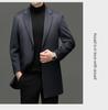 Herren Mittellanger Woll-Kaschmir-Mantel - Herbst Winter Lässiger Windbreaker Anzug