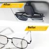 Sunglasses for Car Visor - Magnetic Leather Sunglasses Holder and Ticket Card Clip - Car Visor Accessories  car glasses holder