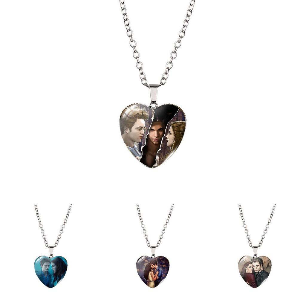 Stunning 2023 Twilight Saga Theme Heart Pendant Necklace With Unique Gemstone Design