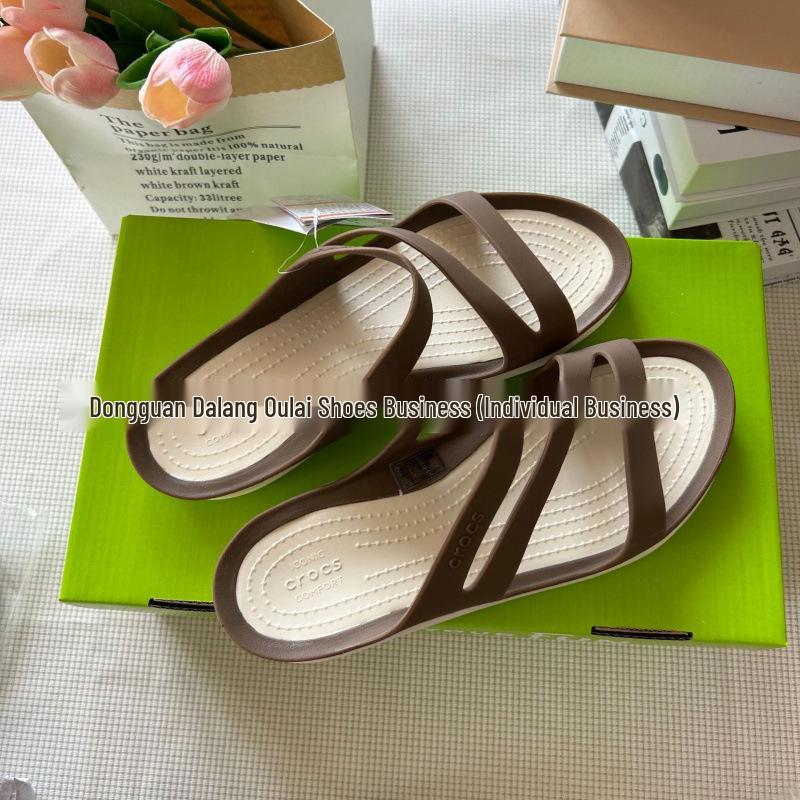 Women's Trendy Cross-Wrap Soft Sole Outdoor Beach Slippers