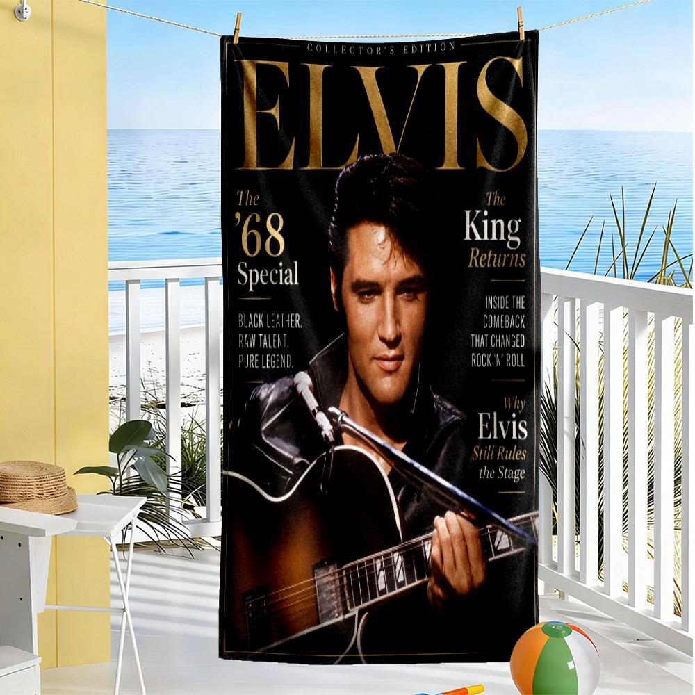 Elvis Presley: Rock 'n' Roll Legend Beach Towel Soft Durable Quick-Dry Comfortable Lightweight