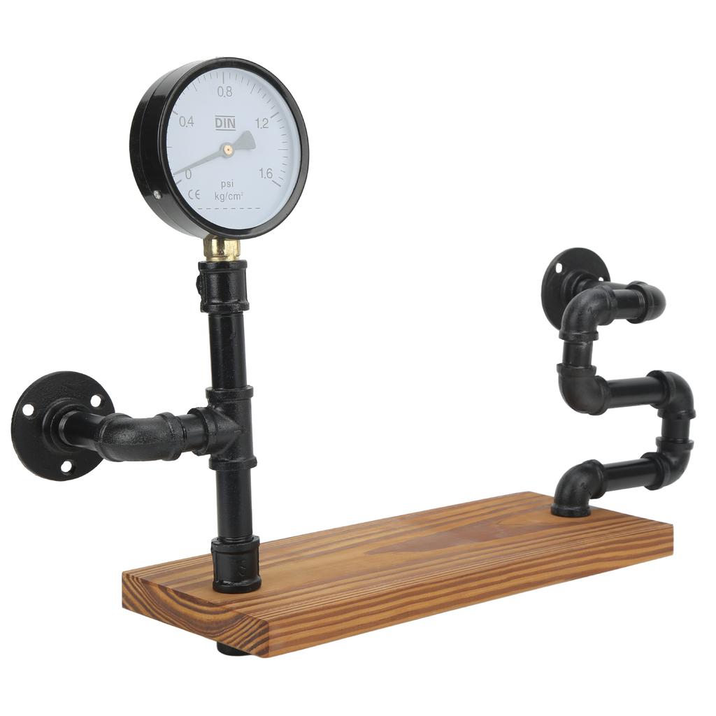 Wrought Iron Wall Shelf Space Saving Retro Industrial Style Wall Hanging Water Pipe Storage Rack