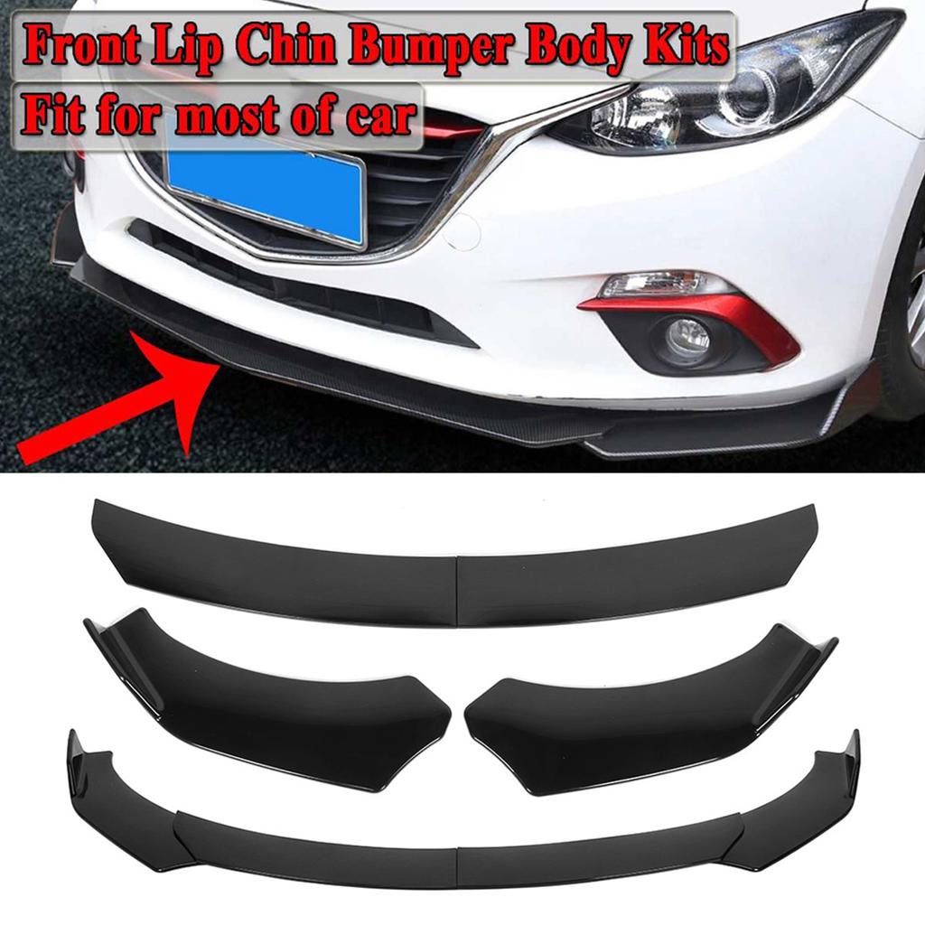 4pcs Car Front Bumper Lip Splitter Fins Diffuser Cover Protection Kit Parts Fit for Subaru