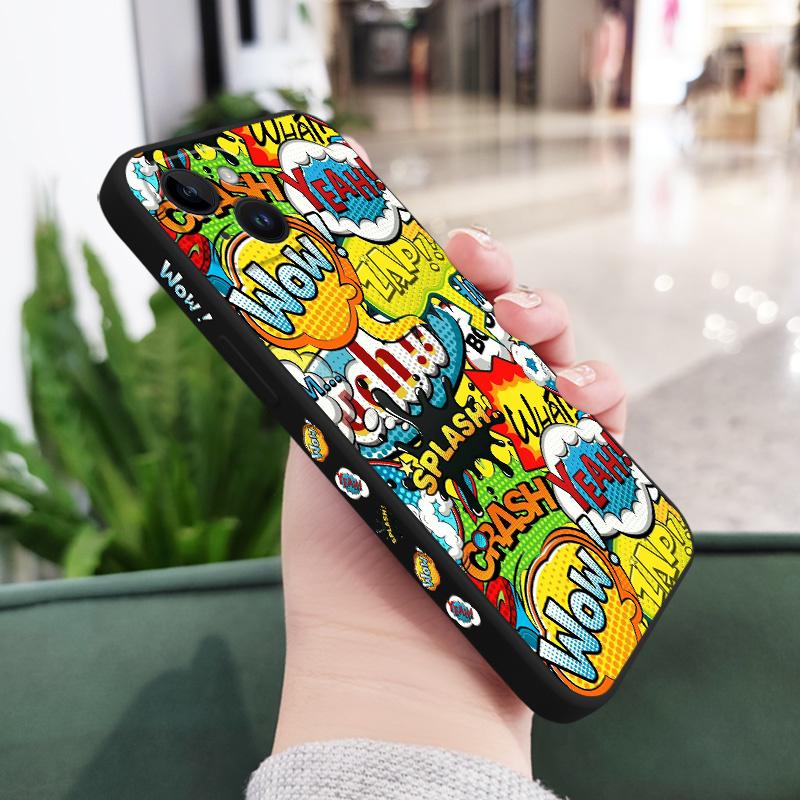

Explosive English Phone Case For iPhone 16 15 14 13 12 11 X XR XS Plus Pro Max Mini Silicone Cover iPhone 16 ProMax чорний