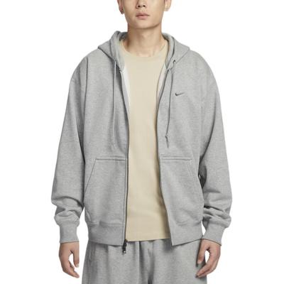 Solo Swoosh Sports Casual Hooded Long Sleeve Jacket Men Jackets Gray HV8224063